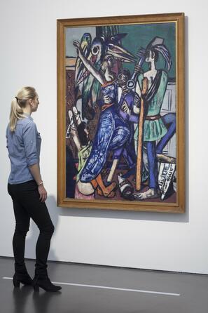 Work by Max Beckmann titled Begin the Beguine